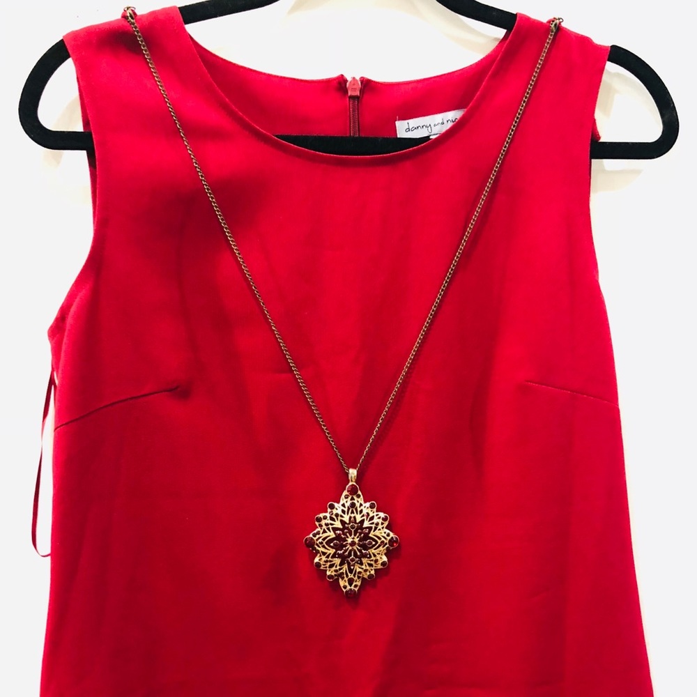 🔥🔥Danny& Nicole Short Sleeve Dress with necklace